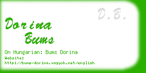 dorina bums business card